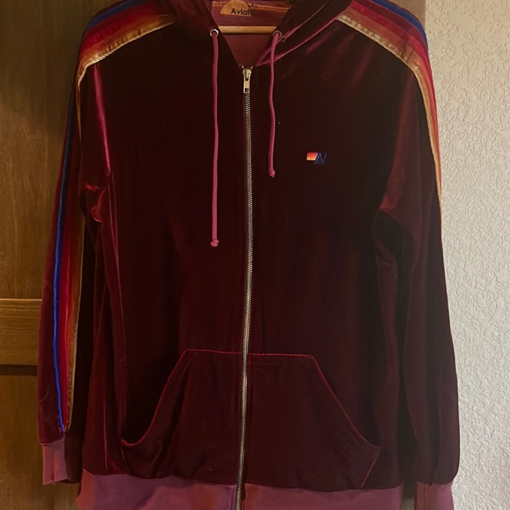 Aviation nation velvet hoodie